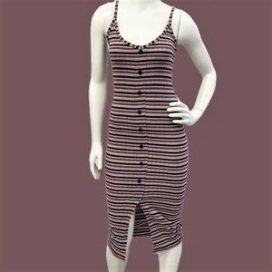 NWOT • Strap Knit Dress in multi color stripe